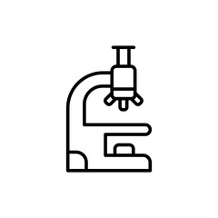 Microscope outline icons, minimalist vector illustration ,simple transparent graphic element .Isolated on white background