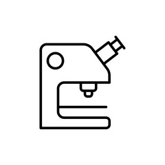 Microscope outline icons, minimalist vector illustration ,simple transparent graphic element .Isolated on white background
