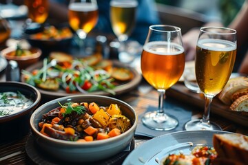 Hoppy Endings for Happy Hour:Artful Food and Craft Beer Pairings for a Convivial Gathering - obrazy, fototapety, plakaty