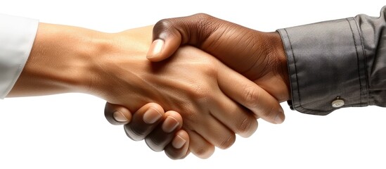 Obraz premium Two Businesspeople Shaking Hand