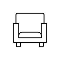 Sofa outline icons, minimalist vector illustration ,simple transparent graphic element .Isolated on white background
