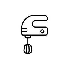 Kitchen mixer outline icons, minimalist vector illustration ,simple transparent graphic element .Isolated on white background