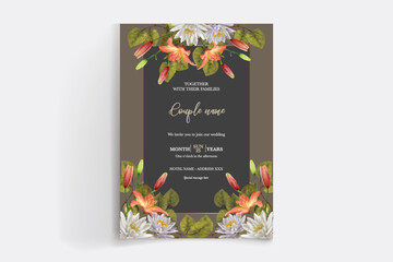 BRIDAL SHOWER FLORAL INVITATION TEMPLATE