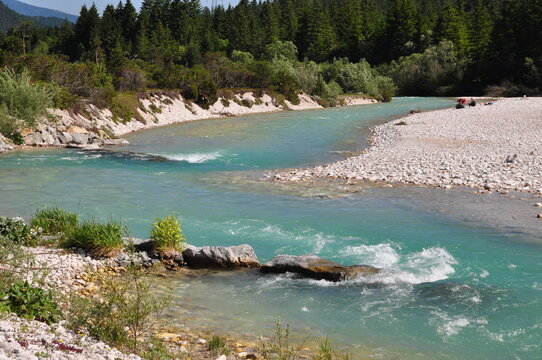 Wanderung an der Isar bei Mittenwald