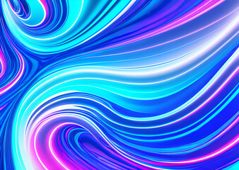 Obraz premium Bright poster, fashionable restro style, wavy multi-colored, beautiful wide format, 60s, 70s, 80s, colorful watercolor background for poster or brochure cover design, Generative AI