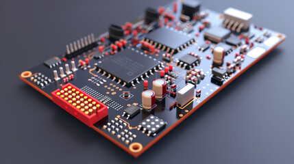 Design a circuit board for a data logger for environmental monitoring.
