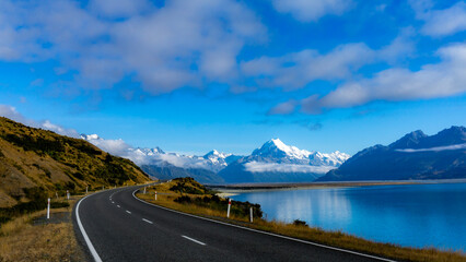 The road to Mt. Cook