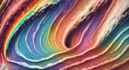 Colorful Swirling Wave Design with Abstract Background and Light Texture