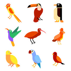 Obraz na płótnie Canvas llustration vector graphic bird flat illustration for logo, icon, element, template, design, etc