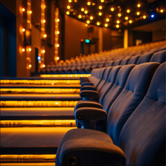cinema box office close up dynamic lighting