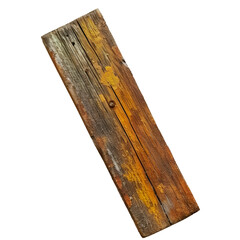 Old Wooden Plank Isolated in a Transparent Backdrop - PNG Cutout 
