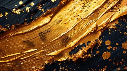 Art print with golden texture. Freehand oil painting. Oil on canvas. Brushstrokes of paint. Modern Art Prints, wallpapers, poster, cards, murals, rugs, hangings, prints.......................