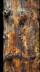 Close-Up View of Aged Wooden Planks Texture