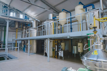 vessels and pipelines of an oil plant Vegetable oil production