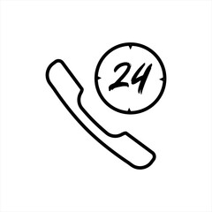 Obraz premium call center icon with modern style and line art style