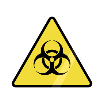 Vector biohazard warning sign on white background