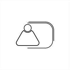contact book icon with modern style and line art style