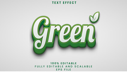 Green editable text effect	
