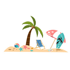 summer vacation on the beach