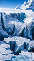 Arctic Iceberg Display Background, Water podium, Ice background podium, cold winter snow product platform, frozen lake, mountain iceberg, ice glacier podium, icy stand, nature pedestal arctic concept