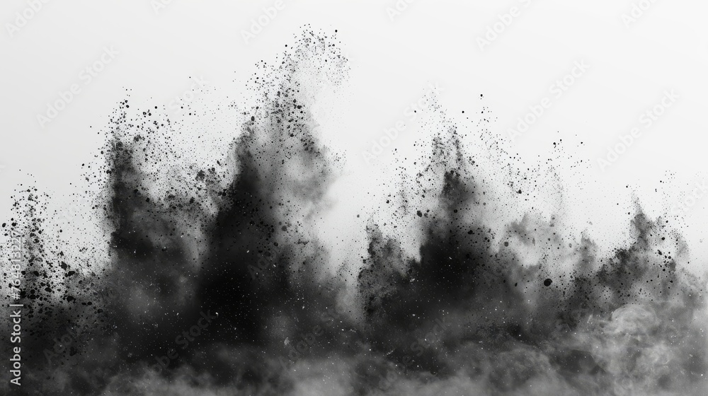 Poster The effect of dusty grunge on an isolated element is created using grit modern texture and a black and white speckled element isolated from the rest.