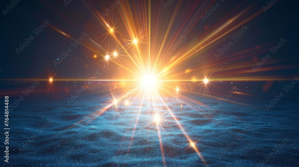 Aufkleber light flare effect on transparent background. sun rays isolated on transparent background. modern il