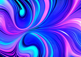 Obraz premium Bright poster, fashionable restro style, wavy multi-colored, beautiful wide format, 60s, 70s, 80s, colorful watercolor background for poster or brochure cover design, Generative AI