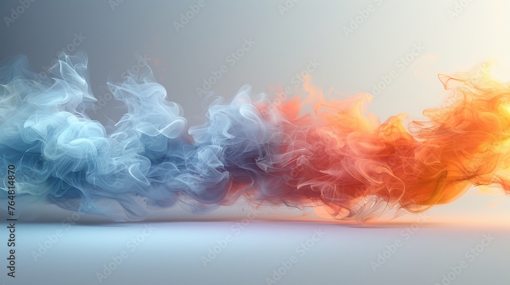 Poster white steam explosion special effect. realistic modern column of flame fog or mist. isolated smoke p