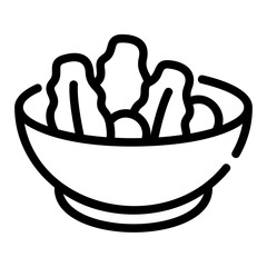 salad outline icon
