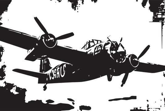 Vintage Sky Warriors Grunge Airplanes Texture