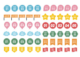 色々なポイント　注目　強調　あしらい　デコレーション　素材　セット	