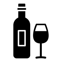 wine glyph icon