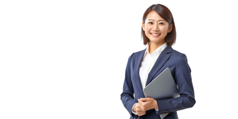 A Young Japanese Business Woman Smiling