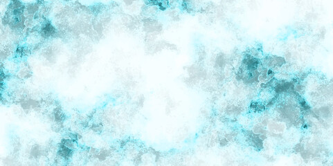 Abstract gradient light sky blue shades watercolor background on white paper texture. Blue watercolor hand-painted for background. Sky cloud landscape blue background with tiny clouds.