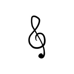 Music notation, hand drawn, doodle, music, symbol, icon, vector, flat,