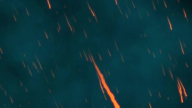 Celestial Cascade: Meteor Shower Motion Graphics (Alpha Channel)