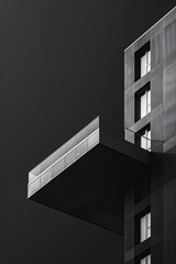 Fototapeta premium Black and white minimalism architecture