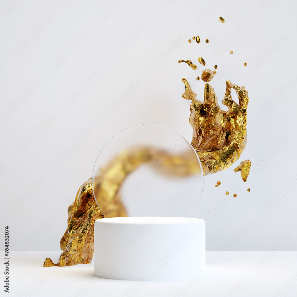 Canvas Prints minimal product placement background. podium display for product presentation. 3d illustration