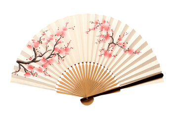 folding fan japan isolated on white.