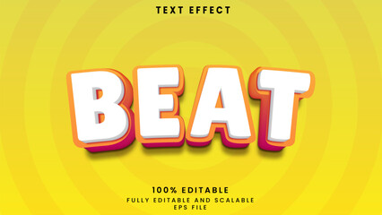 Beat editable text effect 