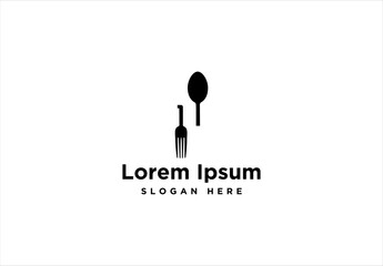 Fototapeta premium spoon and fork, restaurant Logo Inspiration isolated on white background