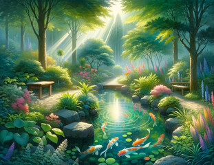 癒しと安らぎをテーマにした穏やかな風景。
A calm landscape with a theme of healing and peace.