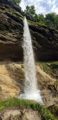 Obraz premium Pericnik waterfall, Slovenia. Pericnik waterfall in Logar valley in Slovenia