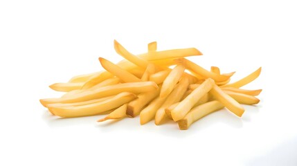 French fries isolated on white background. (with Clipping Path)