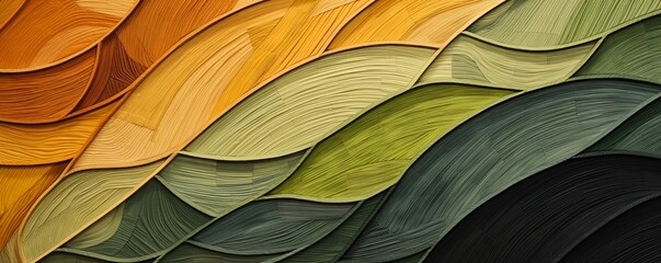 an abstract quilt made of khaki and green colors, in the style of naturalistic landscape backgrounds