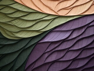 an abstract quilt made of lilac and green colors, in the style of naturalistic landscape backgrounds
