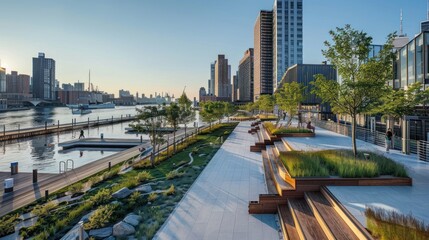 Along a neglected city waterfront, an architect designs a vibrant boardwalk and marina