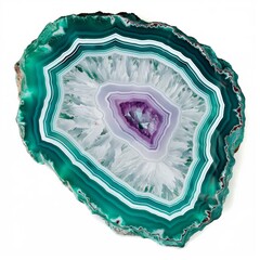 Slice of teal agate stone texture, eye-catching composition