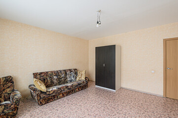 standard interior apartment. living room with sofa