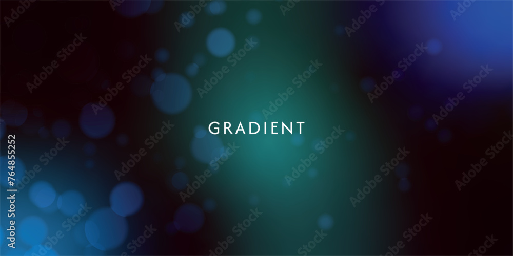 Poster abstract deep green background beautiful iridescent gradient with bokeh . bright colorful modern des